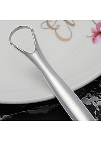 BỘ 2 DỤNG CỤ CẠO LƯỠI BẰNG INOX 304 GIÚP LÀM SẠCH BỀ MẶT LƯỠI CHO HƠI THỞ THƠM MÁT