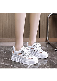 Giày thể thao tăng chiều cao nữ đế êm nhẹ, thoáng khí đế cao su đúc, chống trơn trượt hạn chế mòn – GNU2080