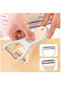 Dụng Cụ Bào Vỏ Thông Minh, Nạo Sợi Rau Củ Quả 2in1- Dao Bào 2 Trong 1 Bằng Thép Không Gỉ - Hàng chính hãng