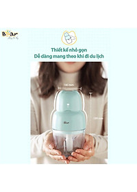 Máy Xay Thực Phẩm Xay Ăn Dặm BEAR Xay Cực Êm An Toàn Vệ Sinh 0.3L Công Suất 120 W  - Hàng Chính Hãng