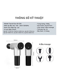 Máy Massage 4 Đầu 6 Chế Độ Fascial, Súng Massage Giảm Căng Cơ, Trị Nhức Mỏi Vai Gáy Hiệu Quả - HÀNG CHÍNH HÃNG MINIIN