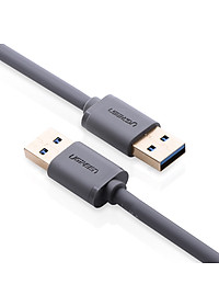 Dây USB 3.0 đực sang đực mạ vàng dài UGREEN US116 (Đen) - Hàng chính hãng