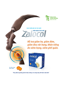 Viên ngậm Ho thảo mộc Zalocol hỗ trợ giảm đau rát họng, khản tiếng do viêm họng, viêm phế quản (Hộp 20 viên) - Genat