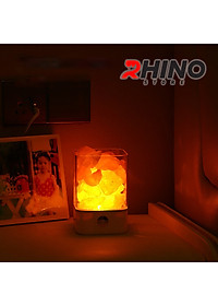 Đèn ngủ đá muối tự nhiên Rhino L901 thanh lọc không khí, 2 màu sắc - hàng chính hãng