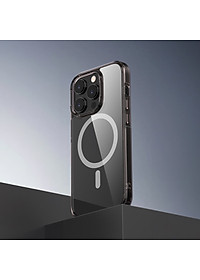 Ốp lưng trong suốt sạc nam châm từ tính cho iPhone 15 Pro Max / 15 Pro / 15 Plus / iP 15 hiệu Likgus Crystal Magnetic - Trang bị đệm khí 4 góc, chống ố vàng, bảo vệ viền camera - Hàng nhập khẩu