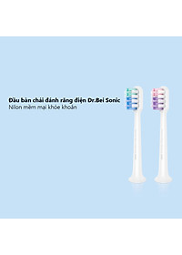 Bộ 2 bàn chải thay thế cho bàn chải điện Xiaomi DR-BEI sonic loại sạch EB-N0202 - Hàng Nhập Khẩu