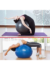 Bóng Tập Yoga 65Cm Cao Cấp Chống Nổ (Dày 2mm) - Tặng Kèm Bơm – Kim Bơm Bóng Dự Phòng - Chính Hãng Amalife