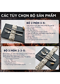 Bộ dụng cụ bàn ăn dao thìa nĩa Inox 304 DandiHome cao cấp