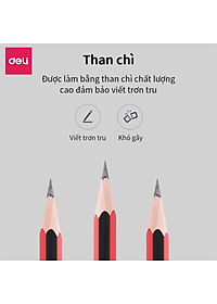 Bút Chì Lục Giác 2B HB Deli - Bút Chì Gỗ Thi Trắc Nghiệm Ruột Đậm Bút Chì Học Sinh Cấp 1 Tập Viết Chì Vẽ Phác Thảo
