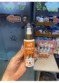 (Bản mới ) - Dầu cá hồi cho chó mèo Salmon Oil SHD dưỡng lông mượt lông ngăn ngừa rụng lông tăng đề kháng chai 100ml