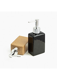 Bình sứ chữ nhật đựng dầu gội, sữa tắm, dầu xả cho nhà tắm khách sạn, homestay, nhà nghỉ đẹp sang trọng (210ml)