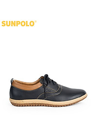 Giày nam Da bò Buộc dây SUNPOLO SPH424 (Xanh navy, Nâu)