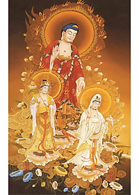 Bộ tranh xếp hình cao cấp 1000 mảnh – Tây Phương Tam Thánh (50x80cm)