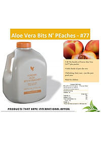 Bình nước Nha đam + Đào Forever Aloe Bits N'Peaches (#077) (1l)