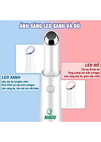 Bút Massage Mắt, Máy Mát Xa Môi Nhiệt Nóng Nikio NK-115 - Giảm Nếp Nhăn Và Thâm Quầng Mắt, Mỏi Mắt Hiệu Quả