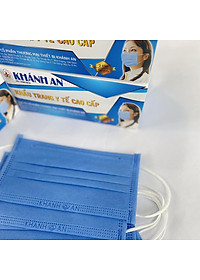 Khẩu trang 2 lớp kháng khuẩn Khánh An chuyên dùng đi ngoài mưa hộp 50 cái