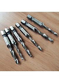 Bộ 6 Mũi Khoan Taro HSS 4341 Tạo Ren Cao Cấp, giúp tiết kiệm thời gian thi công, tiết kiệm chi phí siêu tiện lợi. M3, M4, M5, M6, M8, M10 