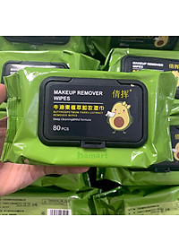 Bịch 80 Khăn Giấy Ướt Tẩy Trang Tinh Dầu Bơ Hamart Sạch Sâu Dưỡng Ẩm Da Mặt Hiệu Quả Tiện Lợi