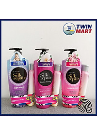 Dầu gội chăm sóc và nuôi dưỡng tóc Elastine Silk Repair Baby Powder 550ml sản xuất tại Hàn Quốc