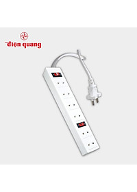 Ổ cắm Điện Quang ĐQ 001A-01 (6 lỗ 2 chấu)