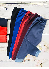 Combo 3 quần dài trẻ em từ 7 - 30 kg - vải thun da cá co giãn - dày dặn - màu ngẫu nhiên