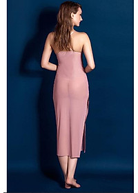 Đầm ngủ trong suốt cao cấp kèm quần lót - Màu hường