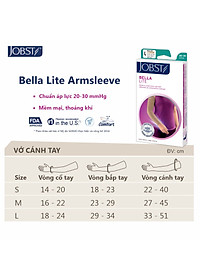 Vớ cánh tay JOBST Bella Lite hỗ trợ điều trị phù bạch huyết