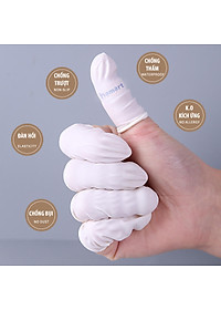 Túi 100 Bao Ngón Tay Cao Su Bọc Bảo Vệ Đầu Ngón Tay Chống Mài Mòn Bụi Bẩn Bảo Hộ Lao Động