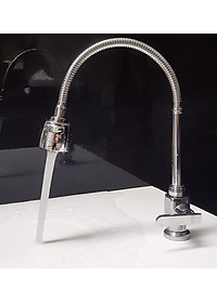 Vòi rửa chén lạnh cần lò xo Đồng mạ Chrome Eurolife EL-RC01 (Trắng bạc)