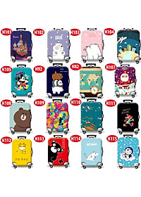 Túi bọc bảo vệ vali -Áo vỏ bọc vali - Gấu Nâu H108