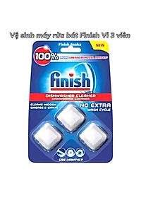 Viên vệ sinh làm sạch sâu trong máy rửa bát Finish Vỉ 3 viên - Chính Hãng.
