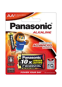 Vỉ Pin kiềm Panasonic Alkaline AA LR6T/2B-V (2 viên) – Hàng Chính Hãng