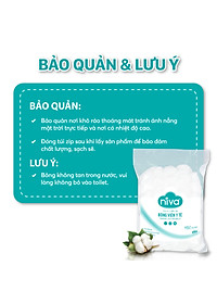 Combo 05 Gói 100 Bông Gòn Viên Tròn Y Tế NIVA Yb2 Đường Kính 27mm Nhét Tai Cho Phụ Nữ Sau Sinh