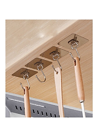 Móc Dán Tường Treo Đồ Đa Năng KUNBE Thiết Kế Móc Dạng Lưỡi Câu To Chắc Chắc