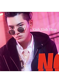 Kính râm Nam Nữ Mắt Tròn Thầy Bói Kim Loại Dày Chắc Chắn Thời Trang