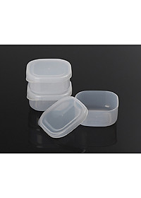 Set 3 hộp thực phẩm vuông nắp mềm 120ml, không sản sinh ra các hoạt chất gây hại trong quá trình sử dụng - nội địa Nhật Bản