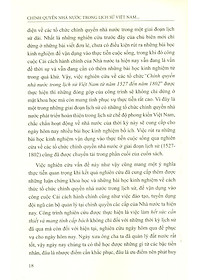 Chính Quyền Nhà Nước Trong Lịch Sử Việt Nam Trong Lịch Sử Việt Nam (1527-1802) (Tái bản có sửa chữa)