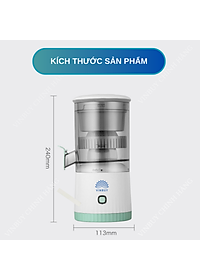 Máy vắt cam tự động, máy ép cam, máy ép hoa quả đa năng nhỏ gọn dung tích lớn, pin sạc không dây tiện lợi di chuyển - Hàng chính hãng - VinBuy