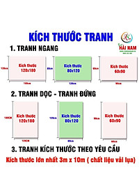 Tranh dán tường 3D phòng thờ cửu huyền thất tổ - tranh cuốn thư Đức Lưu Quang- tranh trang trí phòng thờ- vải lụa