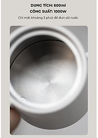 Bếp ấm cổ ngỗng đun nấu siêu tốc giữ nhiệt 600ml CAFE DE KONA