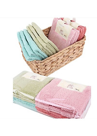Bộ 3 khăn mặt xuất Nhật tặng kèm 1 khăn tắm mềm mịn ( giao mầu ngẫu nhiên )