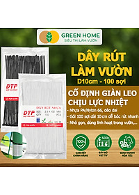 Dây rút nhựa, D10cm, bao 100 sợi, màu đen, siêu bền, dẻo, làm giàn, đỡ trái, cố định hàng rào, dây cáp điện |Greenhome