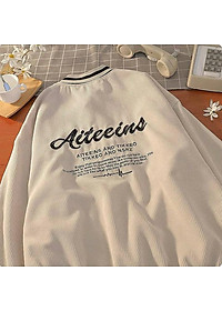 ÁO KHOÁC KAKI NHUNG GÂN Thêu Aiteeins (M2740 - Ảnh Thật)