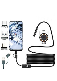 Camera Nội Soi Chống Nước Hỗ Trợ Type-C, Micro Usb Otg Android, Pc, Laptop Dài 10M - Link Mua