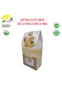(COMBO 2 HỘP) GỪNG SẤY DẺO SỮA ONG CHÚA HỘP 90G - HƯƠNG SEN VIỆT