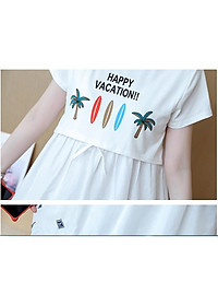 ĐẦM BẦU CÔNG SỞ THÊU LAI , IN CÂY DỪA ( sau sanh có cho bé bú)