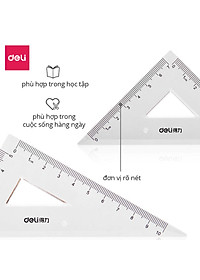 Bộ dụng cụ eke thước đo độ học sinh Deli - 1 bộ - 71988