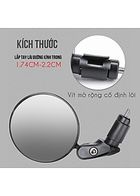 Gương Kính Chiếu Hậu Xe Đạp GXD-ML03 cho xe đạp có lỗ tay cầm phi 18-22mm xoay 360 Độ giúp quan sát phía sau xe đạp  (Mặt Gương Cầu Lồi) - Mai Lee