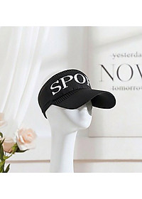 Mũ thể thao sport nửa đầu - Mũ lưỡi trai nửa đầu phong cách thời trang Aloha style-Nón Kết nửa đầu Nữ  Spor - Đen