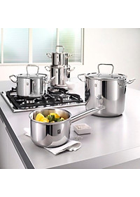 Bộ Nồi Zwilling Passion 5 Món, Chất Liệu Thép Không Gỉ, Dẫn Nhiệt Tốt, Phù Hợp Với Mọi Loại Bếp,  Nhập Đức